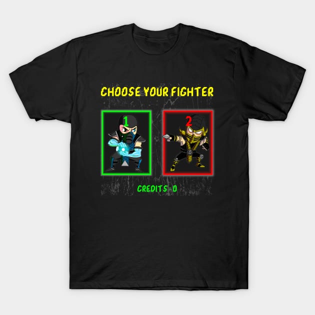 Choose your fighter Mortal Kombat Team T-Shirt by Pannolinno